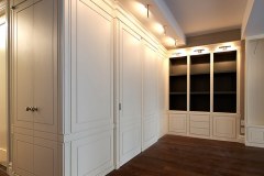 Bespoke woodworking entertainment center by NYC Millwork