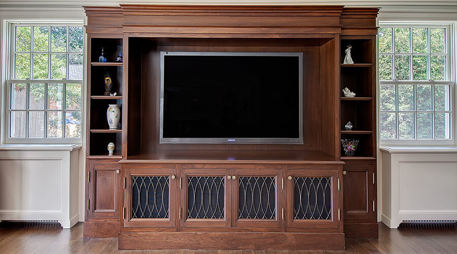 Custom Luxury entertainment center by NYC Millwork