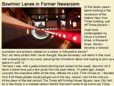 New York Times article regarding NYC millwork's project for Bowlmor Lanes 