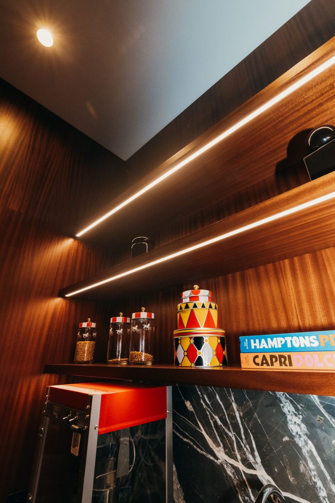 Walnut custom closet