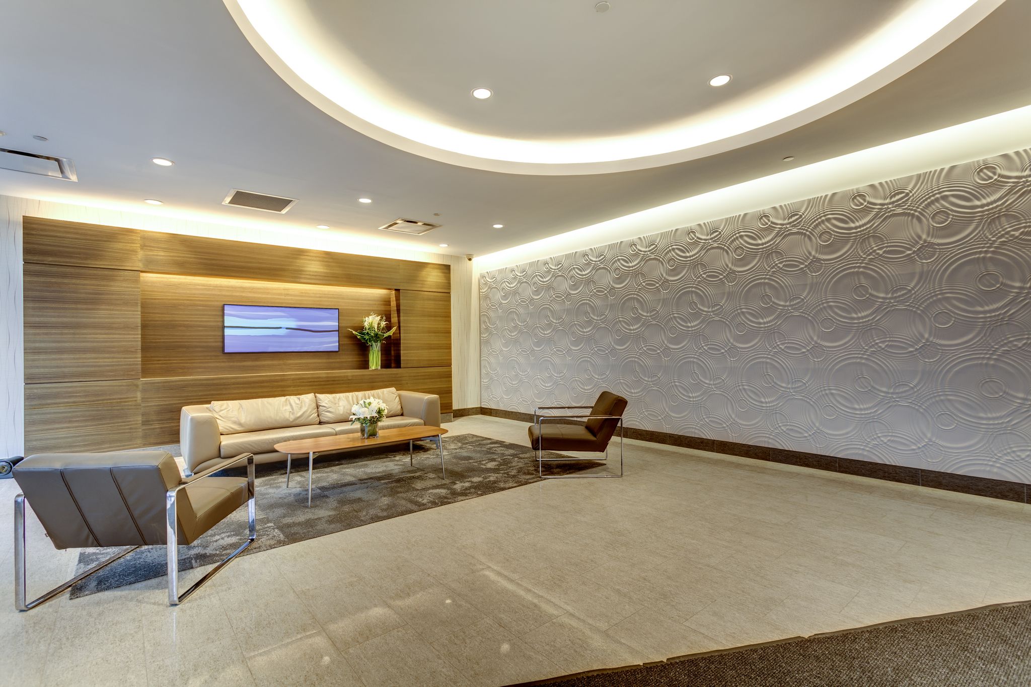 Jersey City residential CNC lobby wall