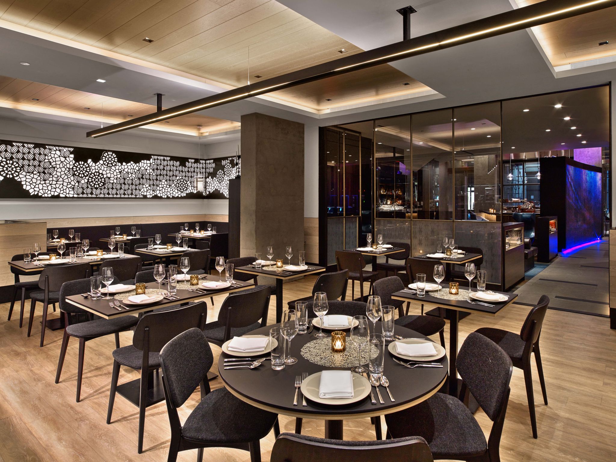 Upper East Side eatery pearl finished paneling