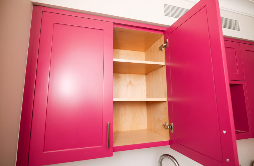 Beyond Basic: How a Pink Lacquer Laundry Room Redefines Functional Luxury